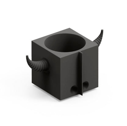 Contenitore multifunzione vaso portaoggetti modulare design da esterno Fera Orot nero scuro onice Lyxo Genco Outdoor