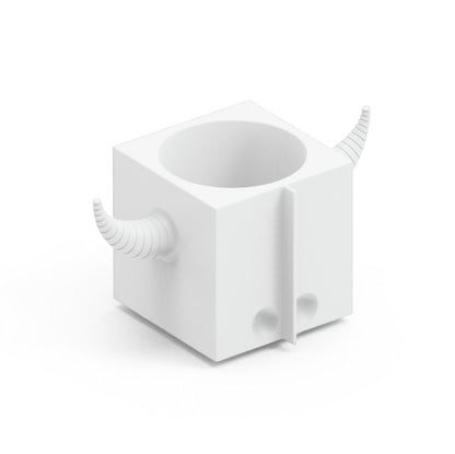 Contenitore multifunzione vaso portaoggetti modulare design da esterno Fera Orot bianco perla Lyxo Genco Outdoor