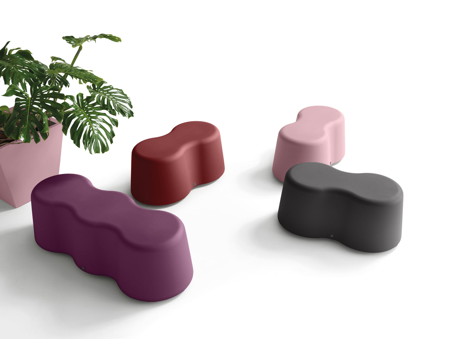 Peanuts 3 posti panca bassa da esterno Lyxo