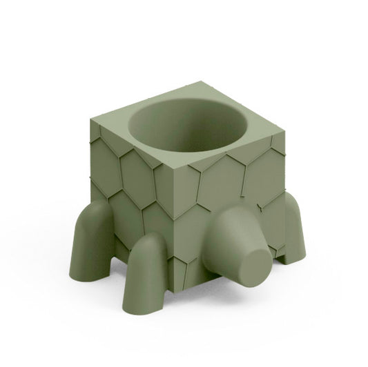 Contenitore multifunzione vaso portaoggetti modulare design da esterno Fera Ruga verde agata Lyxo Genco Outdoor