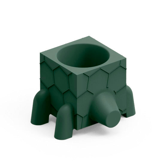 Contenitore multifunzione vaso portaoggetti modulare design da esterno Fera Ruga verde smeraldo Lyxo Genco Outdoor