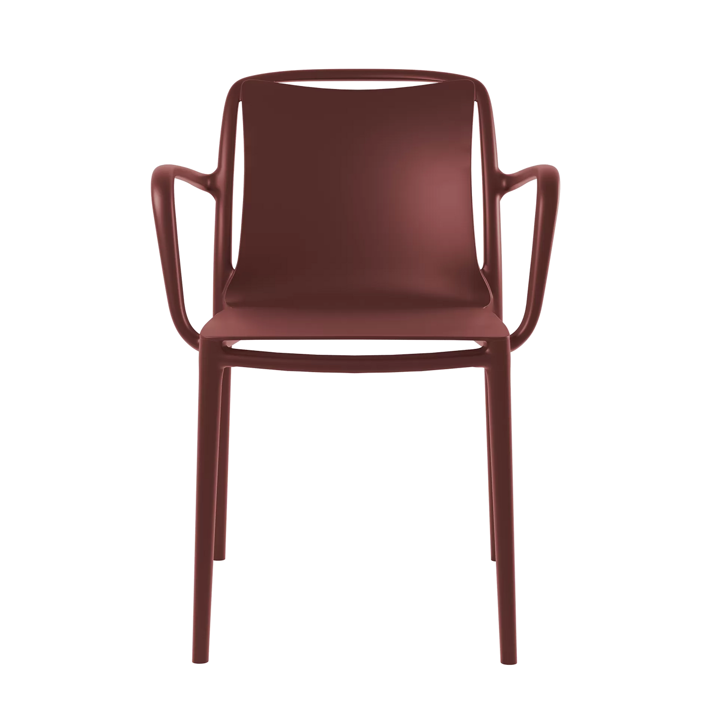 Sedia in resina con braccioli da esterno Velair rosso marsala