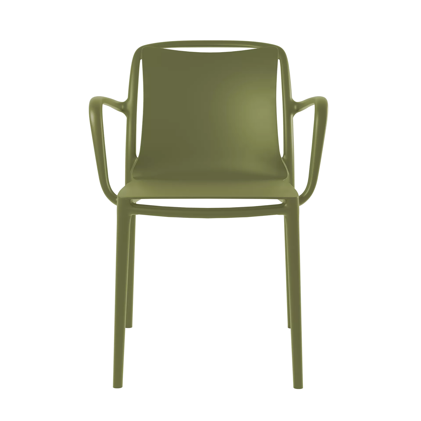 Sedia in resina con braccioli da esterno Velair verde oliva