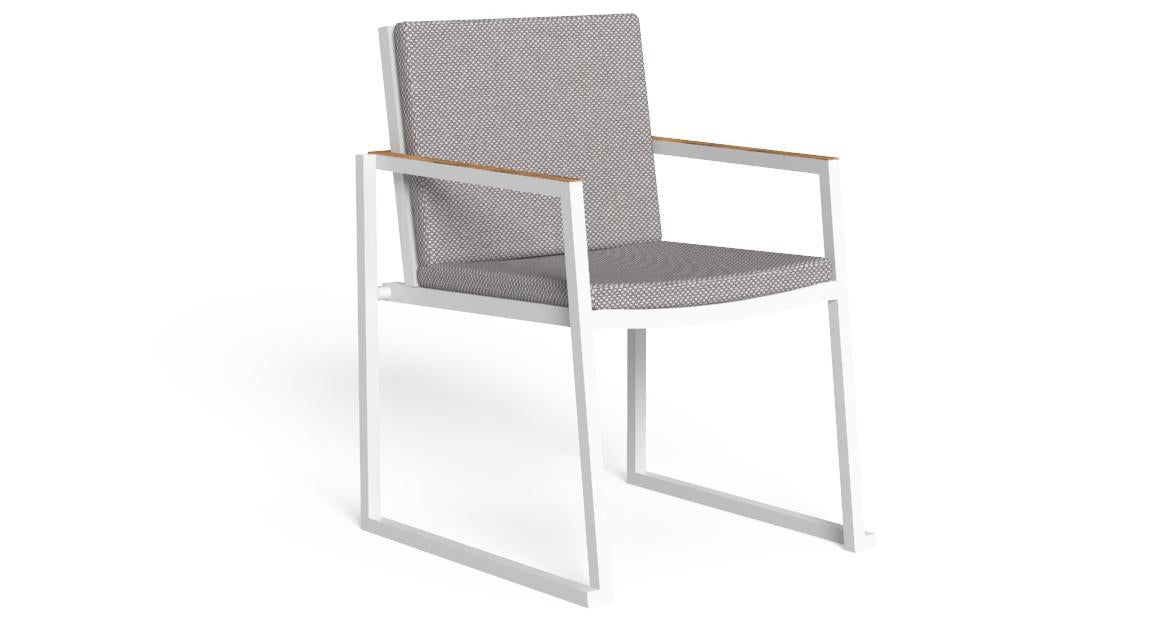 Sedia poltrona pranzo da esterno Alabama Talenti Bianco Grigio