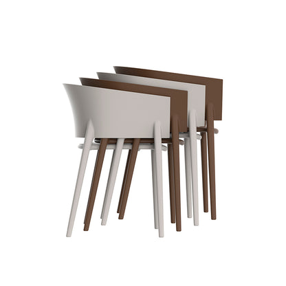 Africa resin dining chair with armrests - Vondom