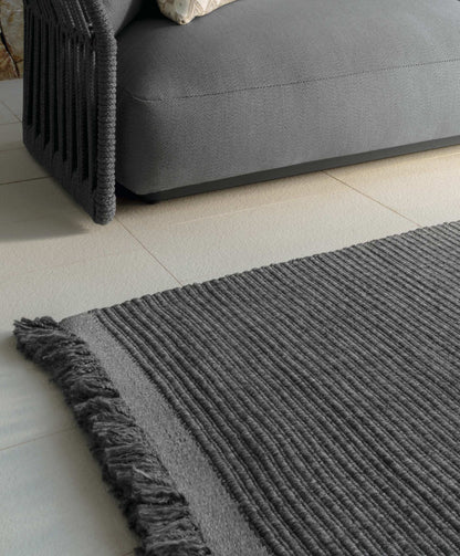 Alfombra rectangular de exterior Fabric//Ribs
