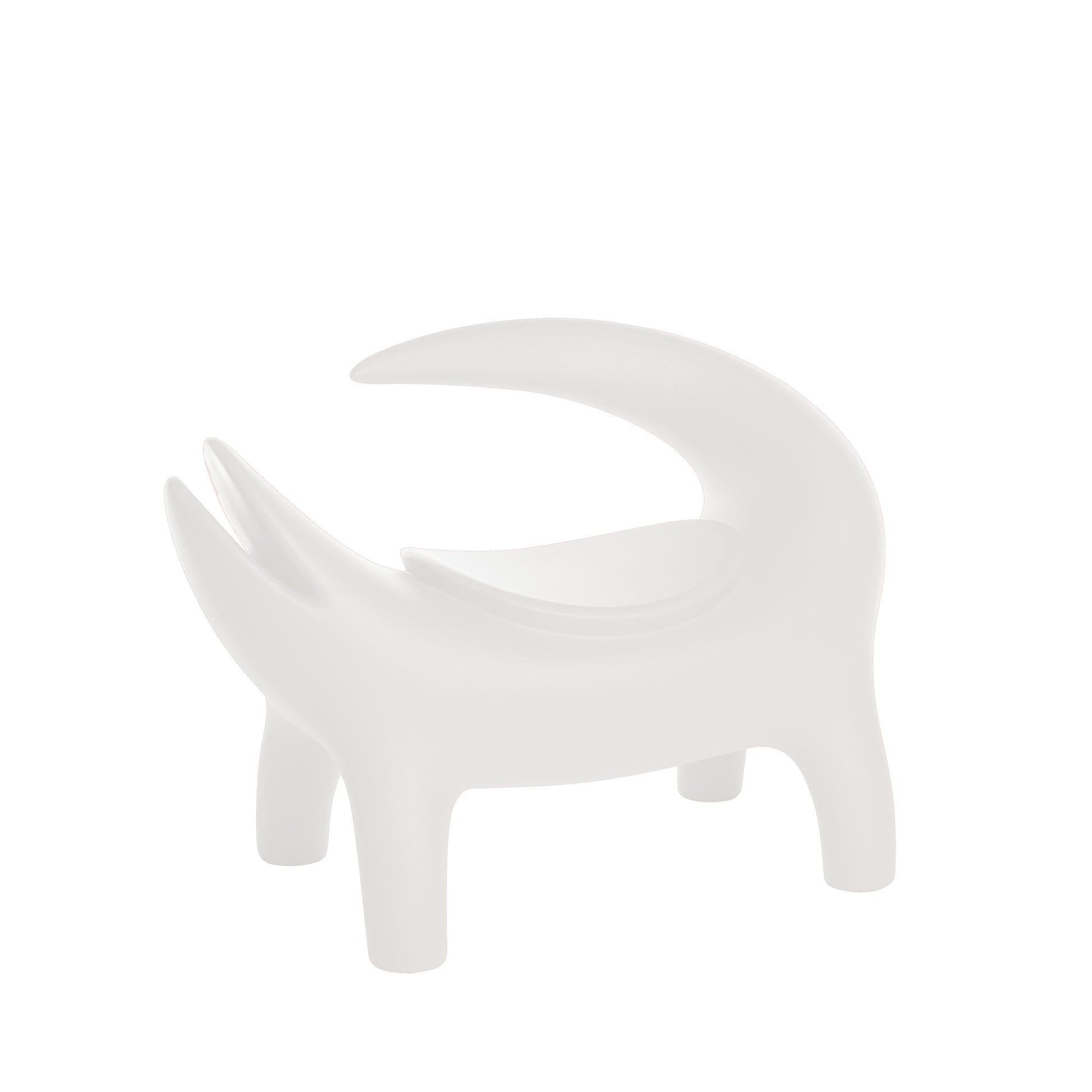 Kroko poltrona lounge outdoor Slide milky white bianco