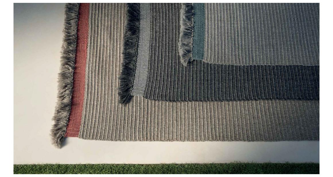 Alfombra rectangular de exterior Fabric//Ribs