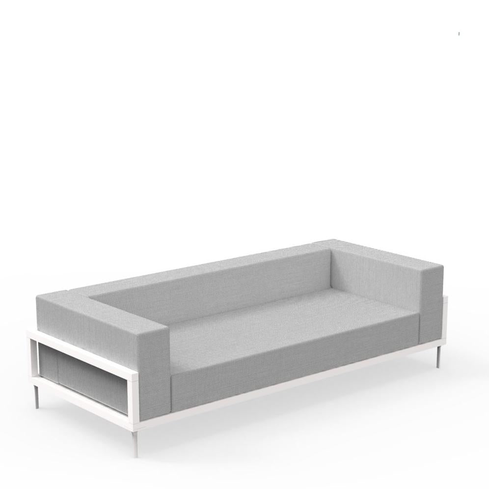 Cleo 3-seater sofa in aluminum - Talenti