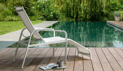 Reclining aluminum deckchair Milo - Talenti