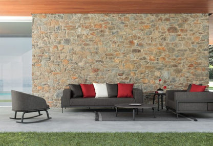 Cleo 3-seater sofa in aluminum - Talenti