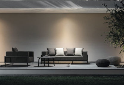 Cleo 3-seater sofa in aluminum - Talenti