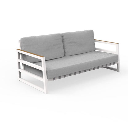 Alabama 2-seater sofa in aluminum - Talenti