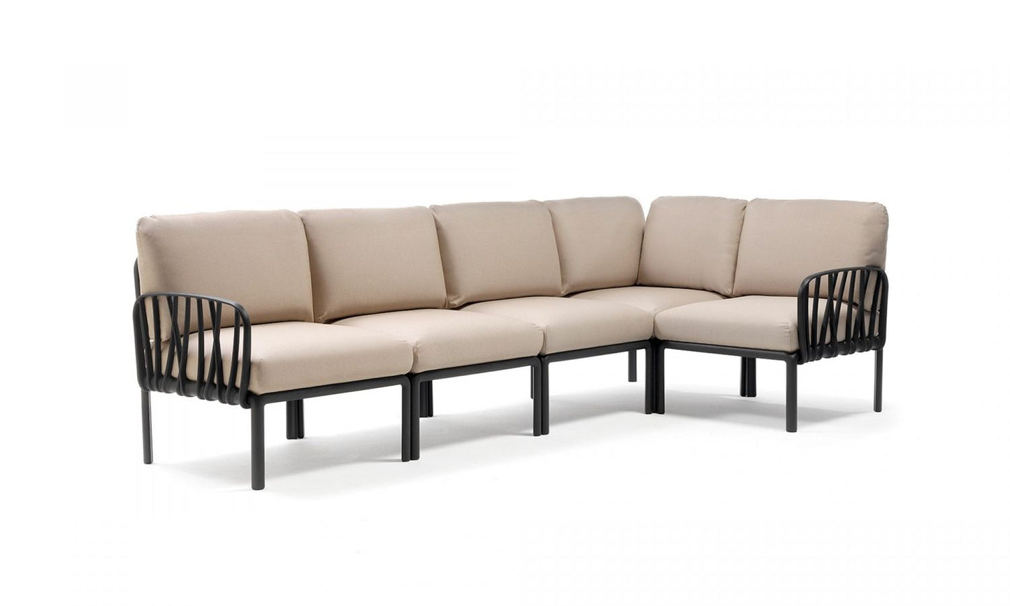 Komodo 5 modular sofa in fiberglass resin - Nardi