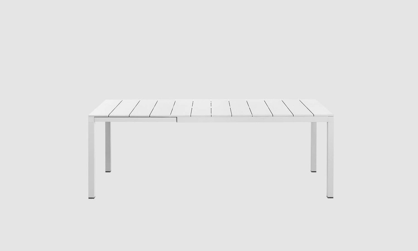 Rio (140) tavolo estensibile, piano in alluminio - Nardi