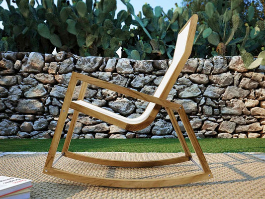 Rocking chair in teak - Atmosphera