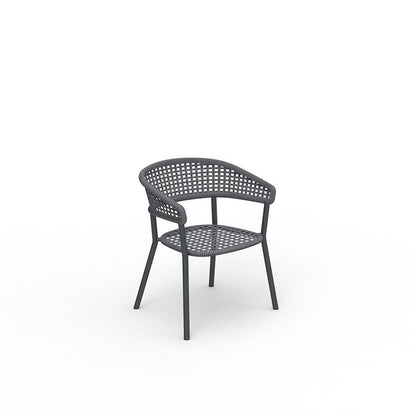 Moon dining armchair in aluminum - Talenti