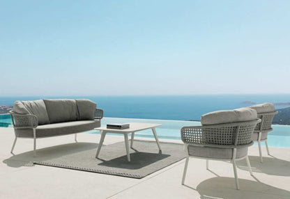 Moon 2-seater sofa in aluminum - Talenti